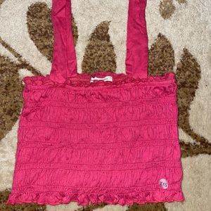 Cropped Red American Eagle Tank